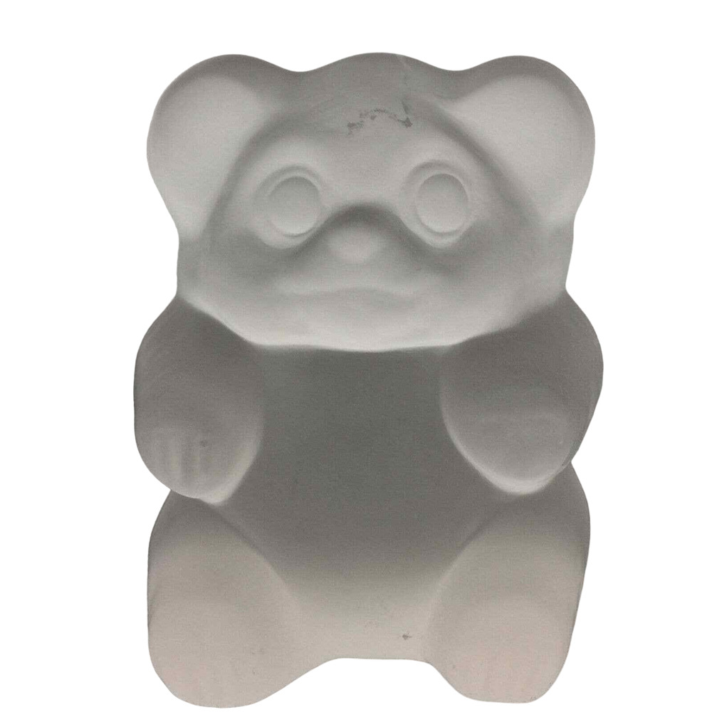 Vintage Imperial Lenox Frosted Glass Sitting Bear Paperweight Figurine Heavy 4"